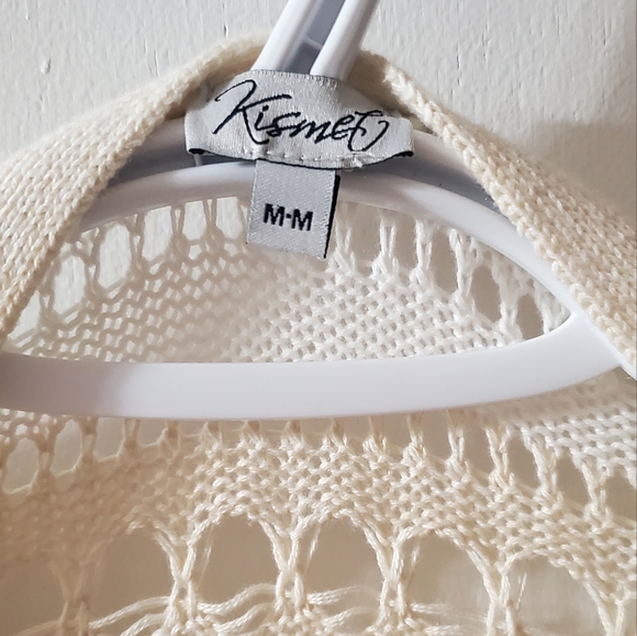 Long cream/white cardigan M - Picture 3 of 3